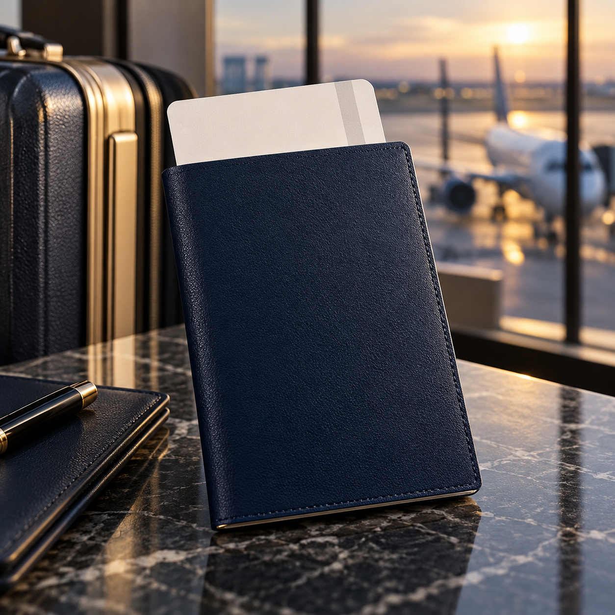 Generic passport and travel documents illustrating visa services